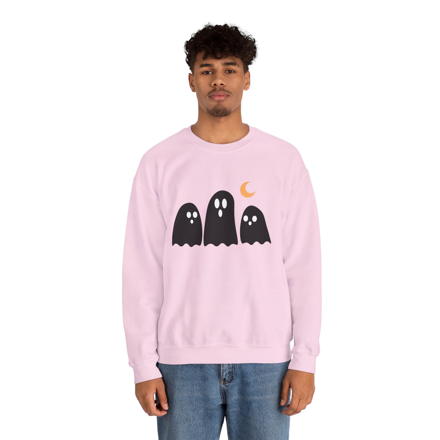 Kawaii Ghost Halloween Unisex Crewneck Sweatshirt