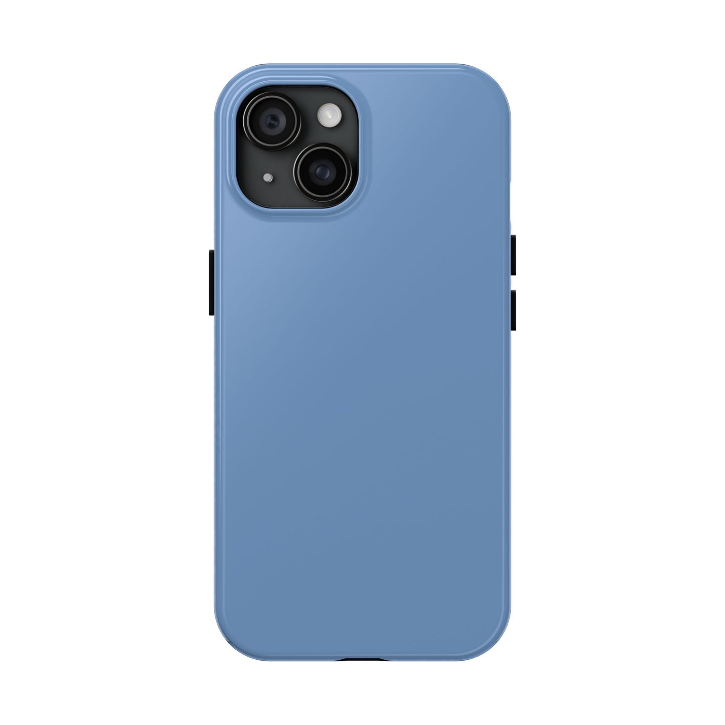 Blue phone case on a white background