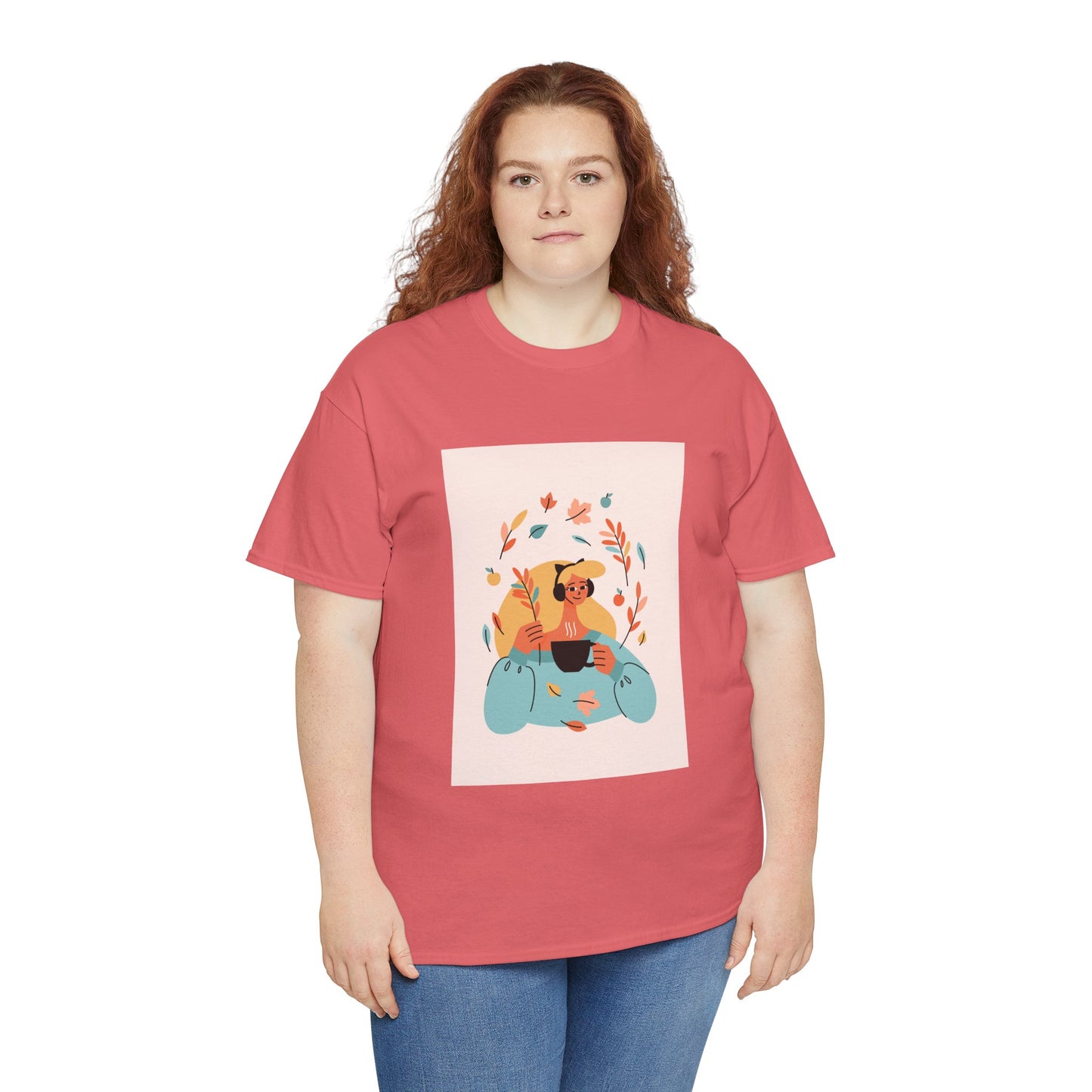 Unisex Cozy Bear Illustration Heavy Cotton T-Shirt