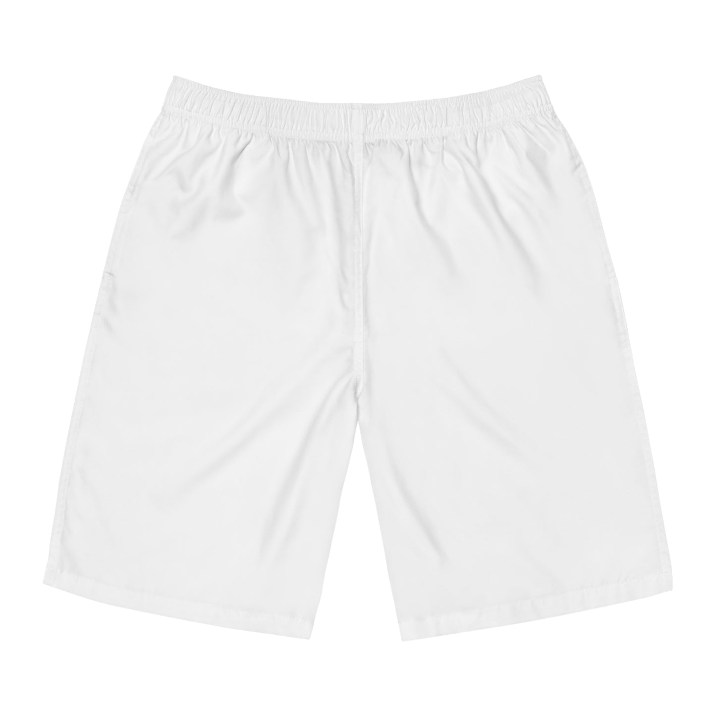 White Men’s All-Over Print Board Shorts for Summer Wear