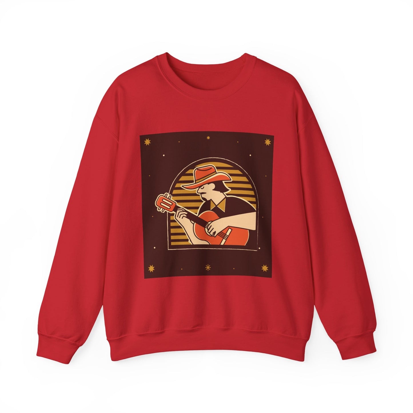 Retro Musician Graphic Unisex Crewneck Sweatshirt