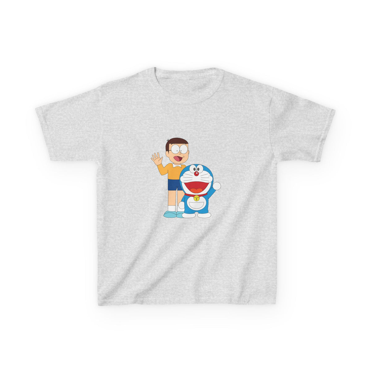Kids Heavy Cotton Teal T-Shirt with a Graphic Design