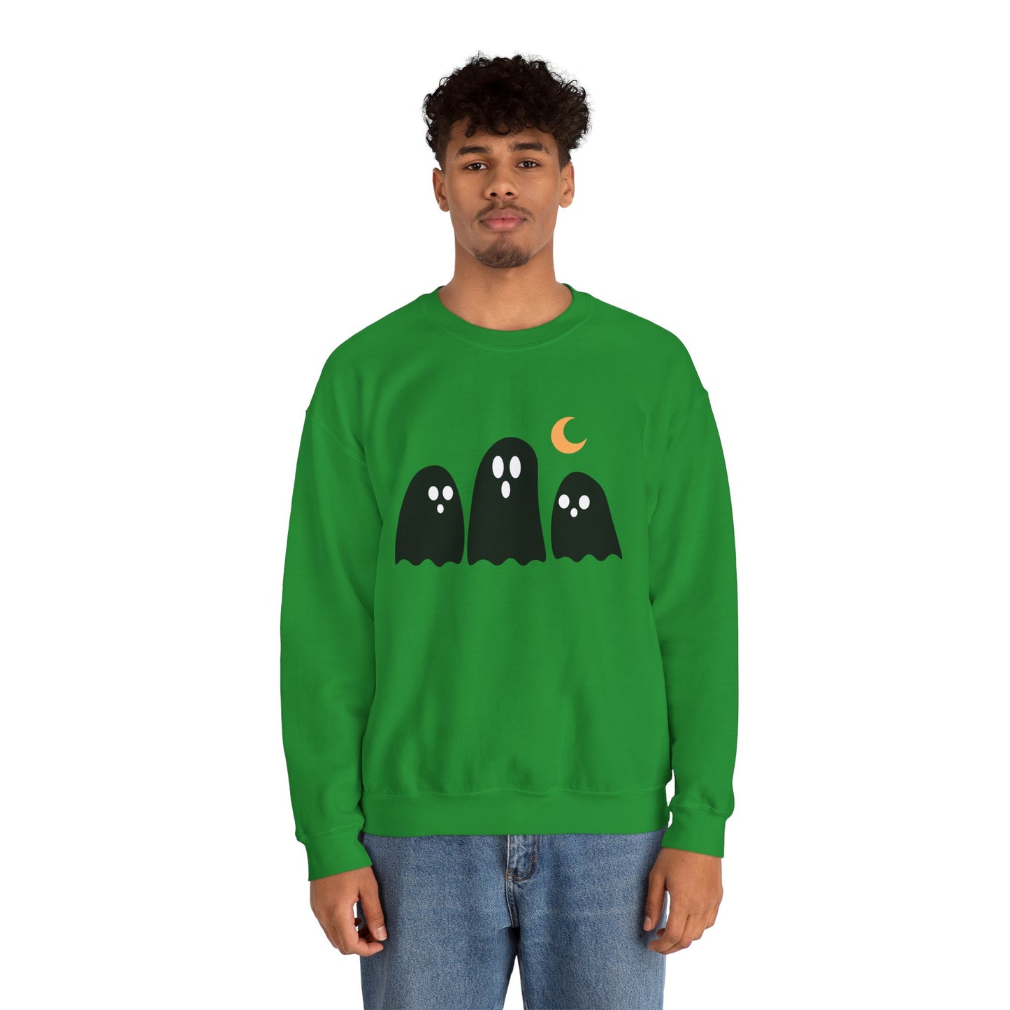 Kawaii Ghost Halloween Unisex Crewneck Sweatshirt