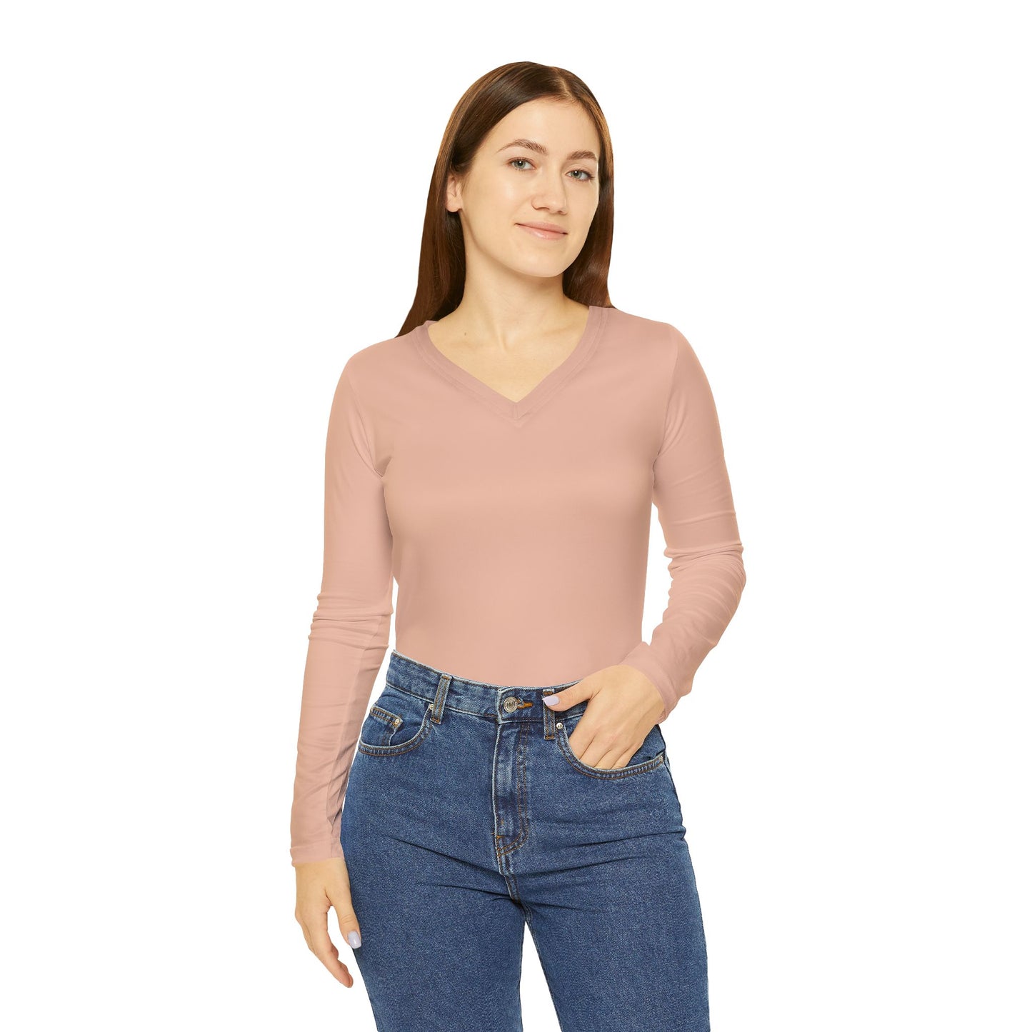 Stylish Women's Long Sleeve V-Neck Casual Shirt
