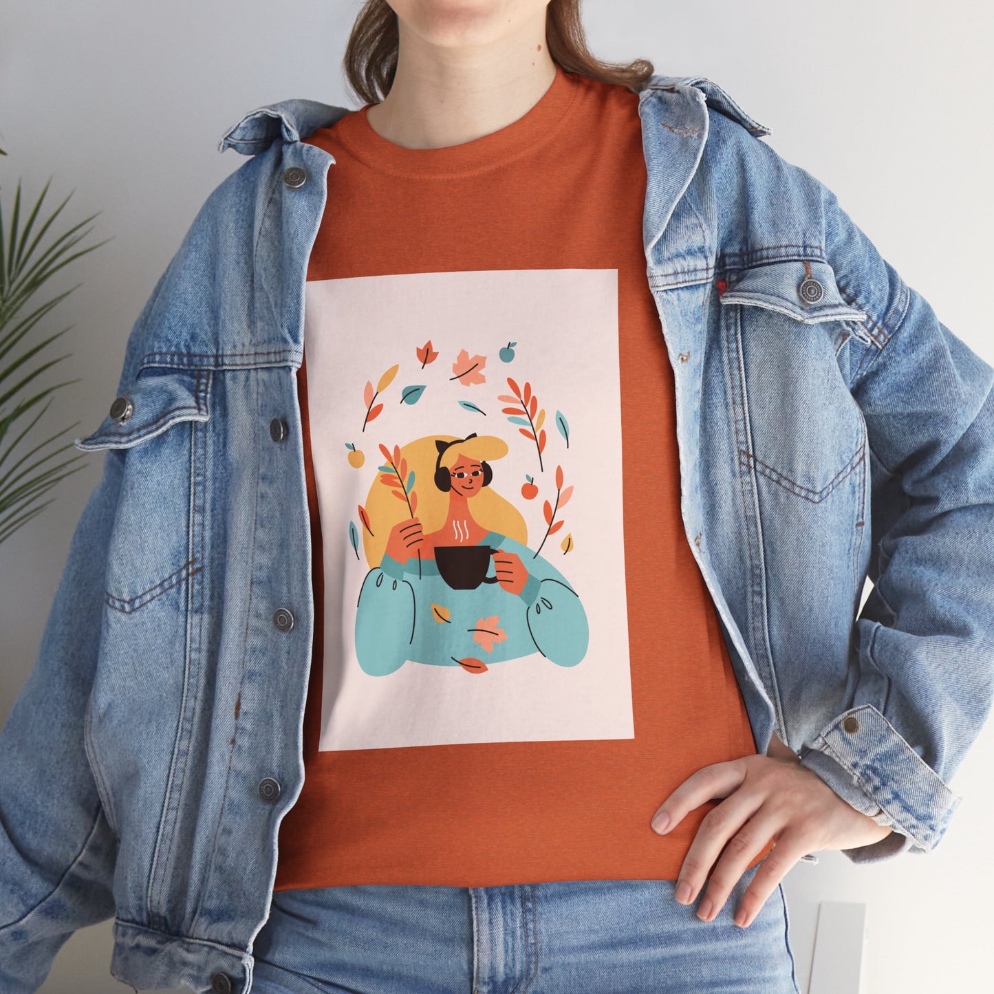 Unisex Cozy Bear Illustration Heavy Cotton T-Shirt