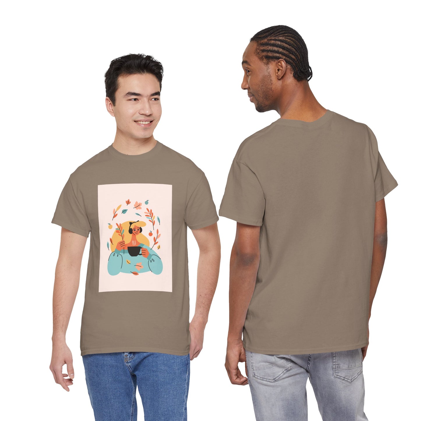 Unisex Cozy Bear Illustration Heavy Cotton T-Shirt