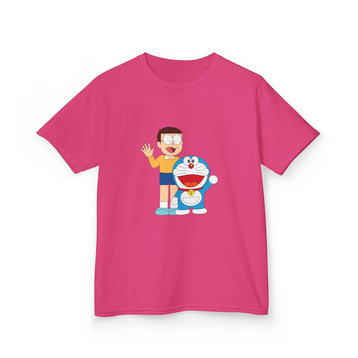 Kids Heavy Cotton Teal T-Shirt with a Graphic Design