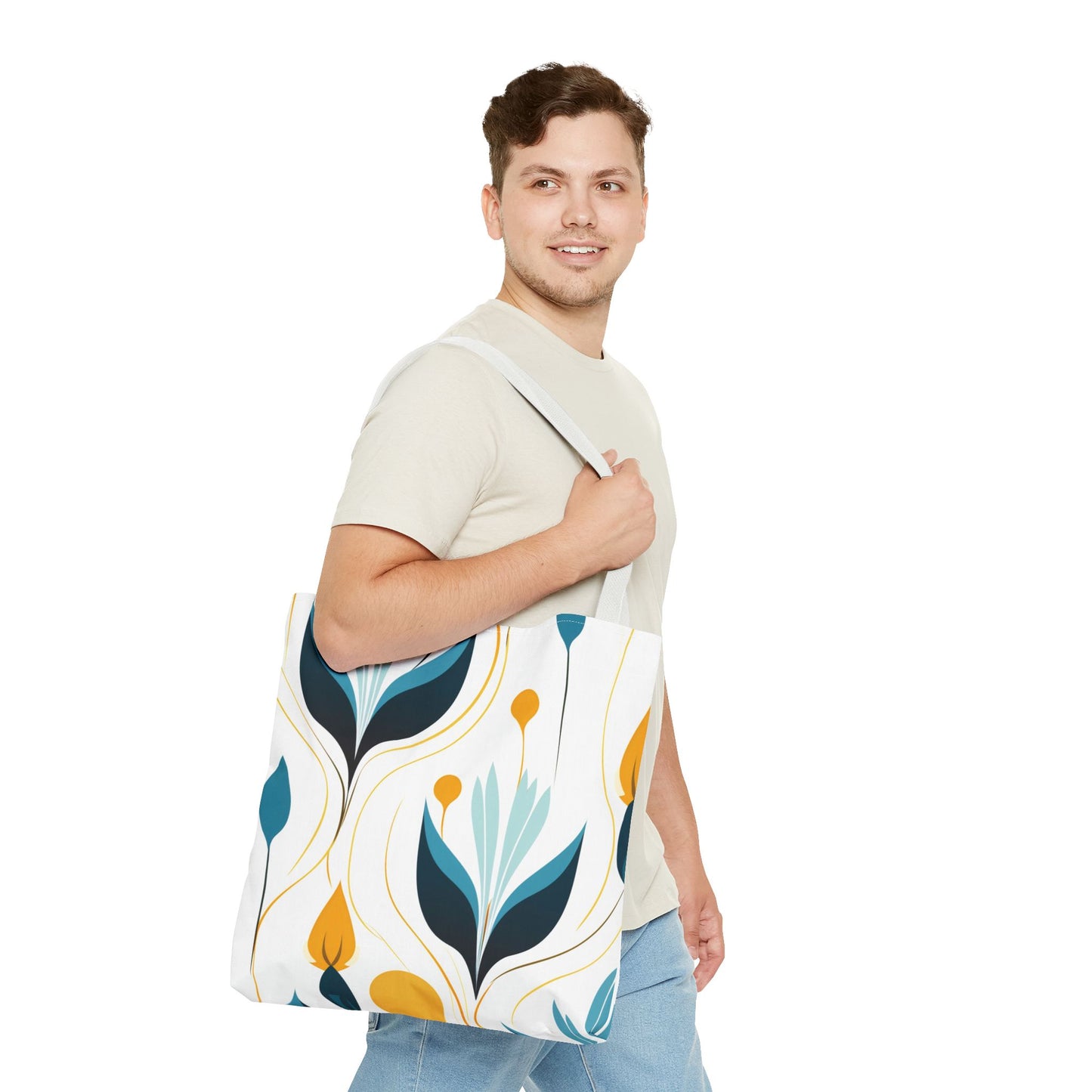 Contemporary Botanical Design Tote Bag