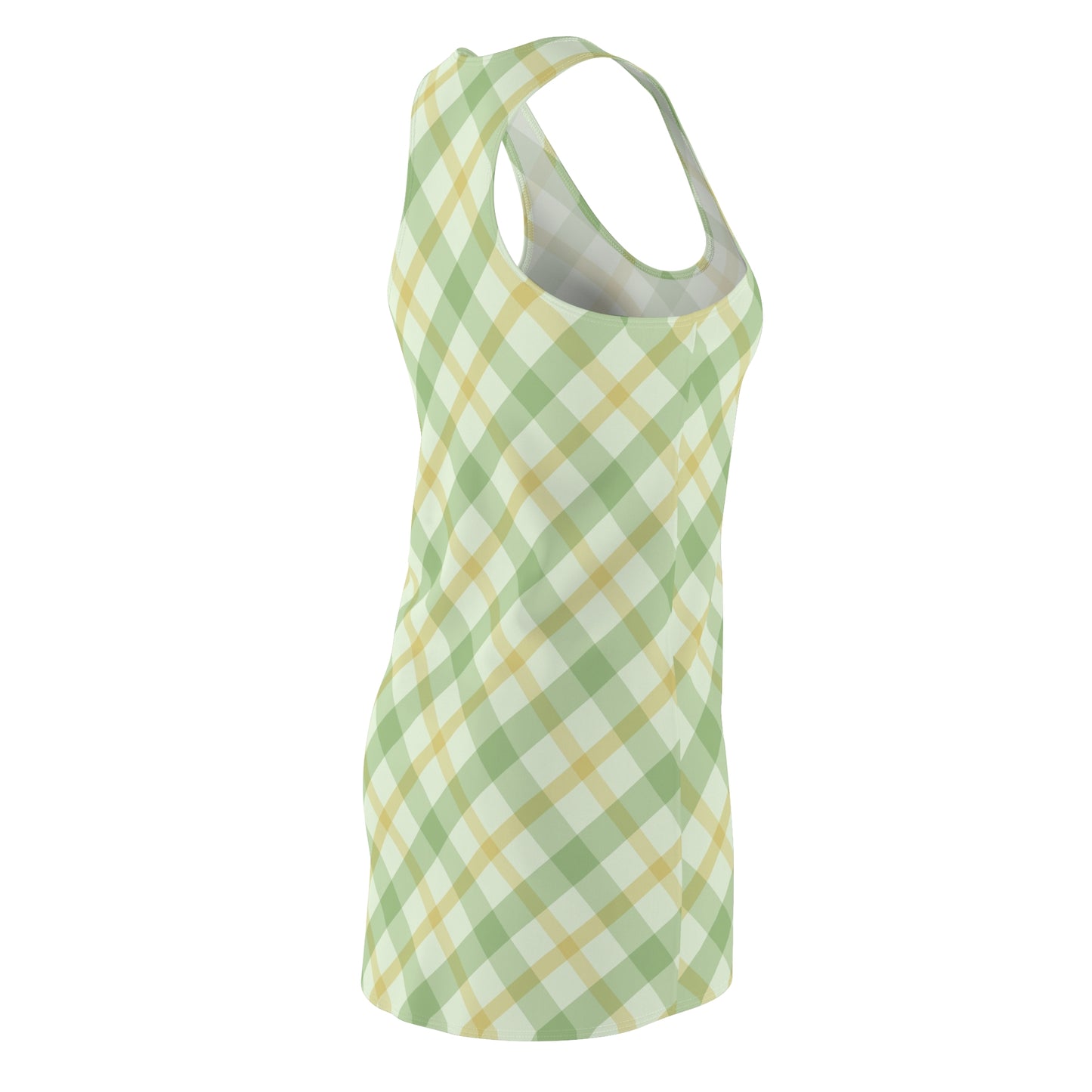 Spring Vibe Women's Racerback Dress – Casual Plaid Summer Dress