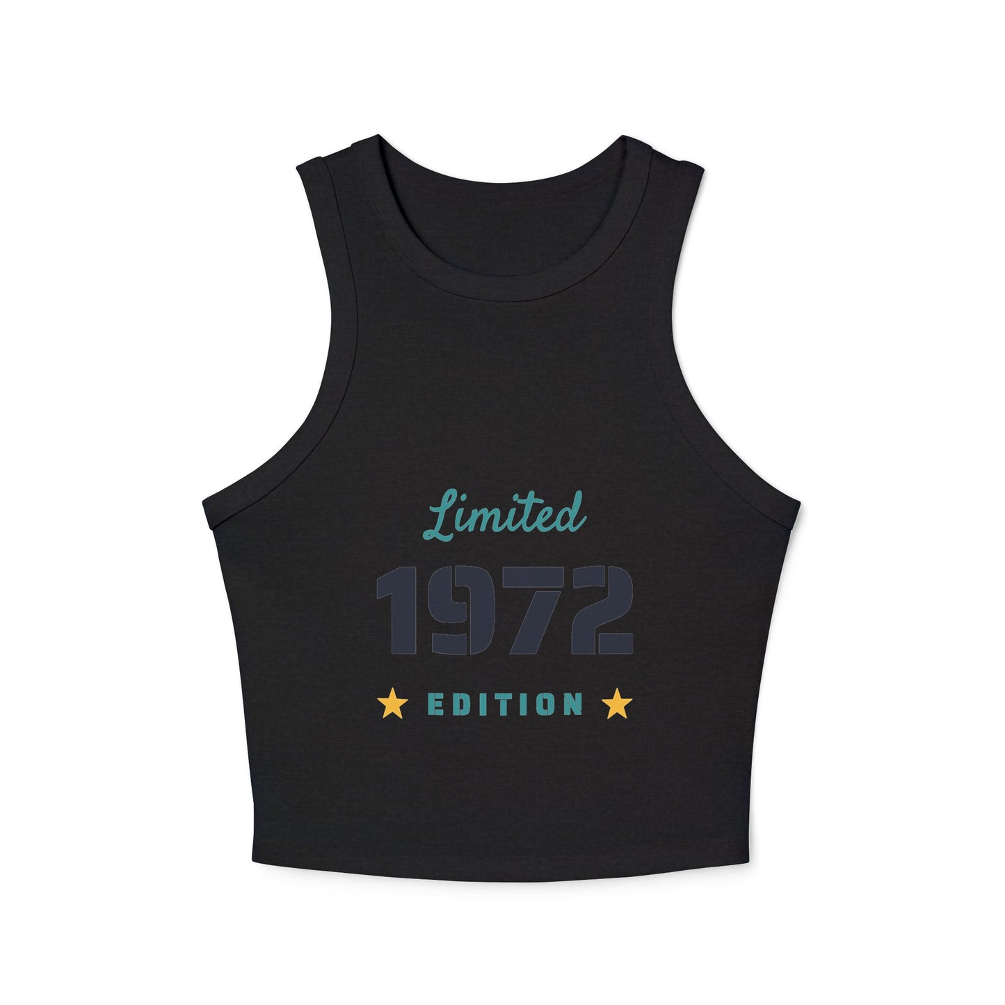 Limited Edition 1972 Women's Micro Rib Racer Tank Top, Retro Tank, Vintage Style, Summer Top, Unique Gift, Casual Wear