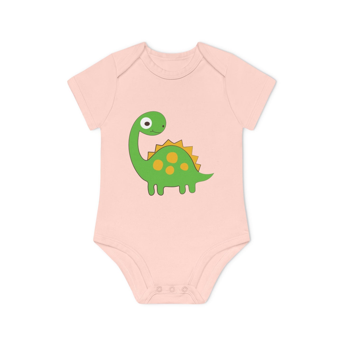 Baby Navy Blue Short Sleeve Dinosaur Bodysuit