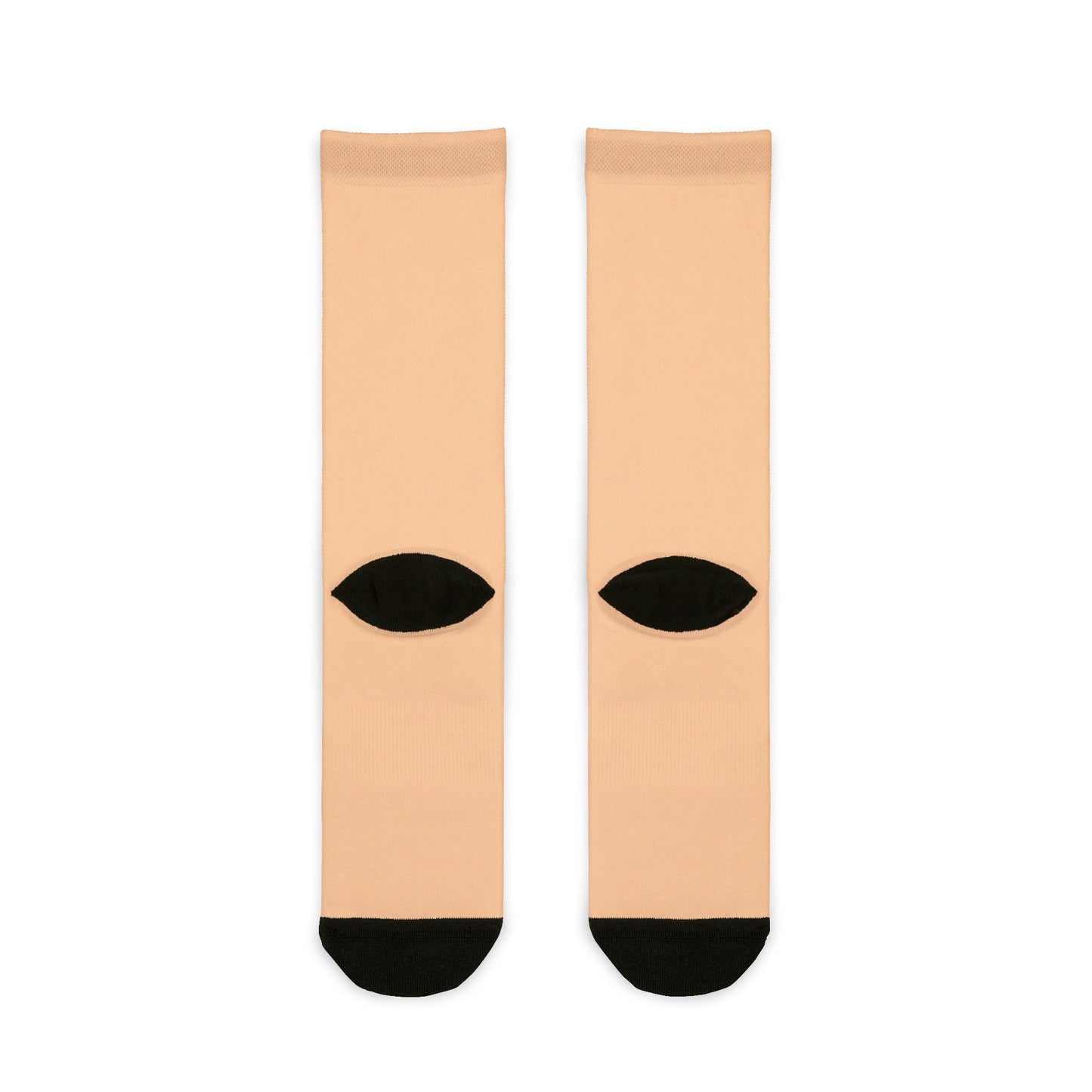 Pair of beige  Sublimation Crew Socks