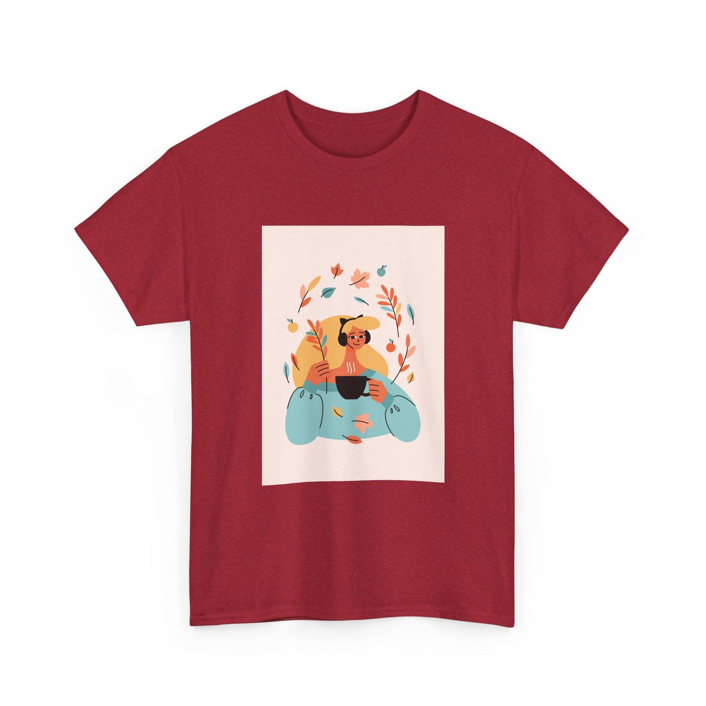 Unisex Cozy Bear Illustration Heavy Cotton T-Shirt