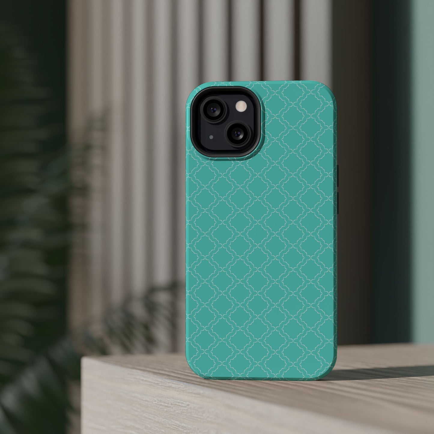 Green Phone Case Geometric Pattern