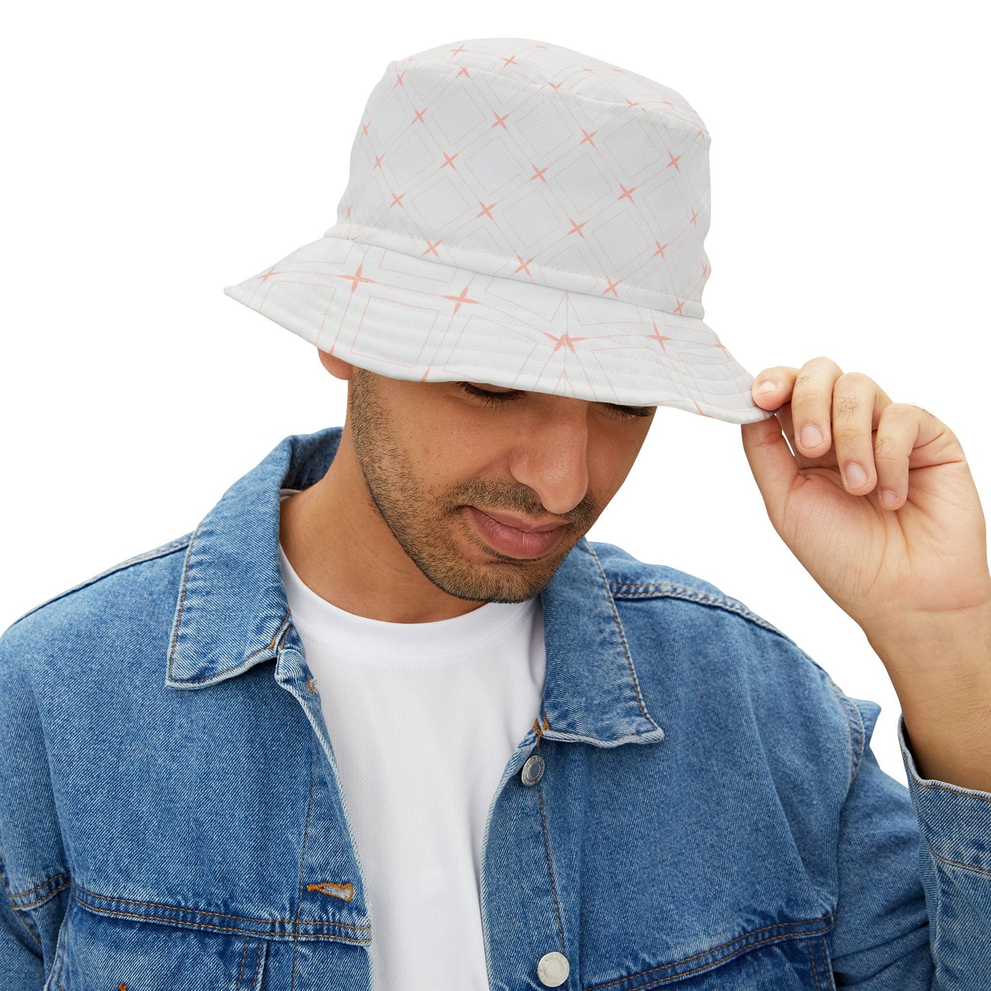 Bucket Hat With Star Pattern