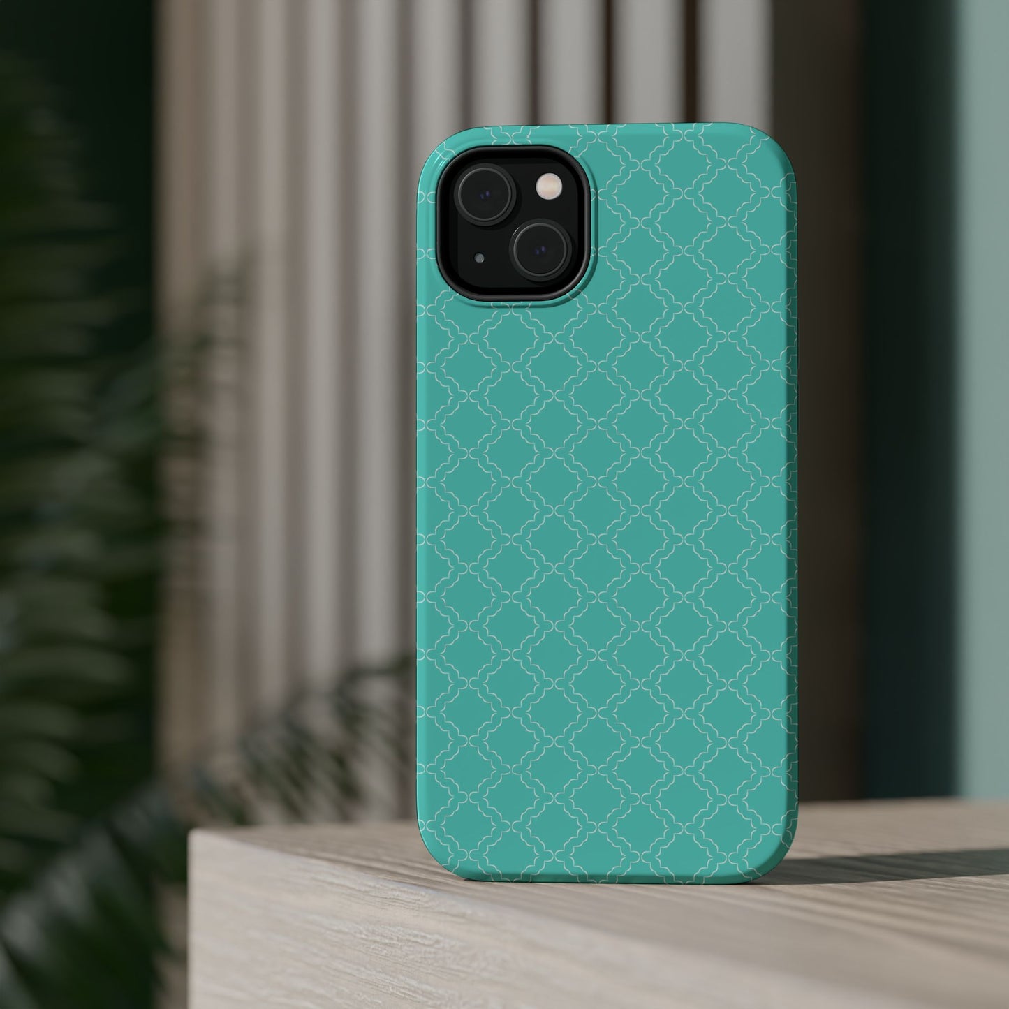 Green Phone Case Geometric Pattern