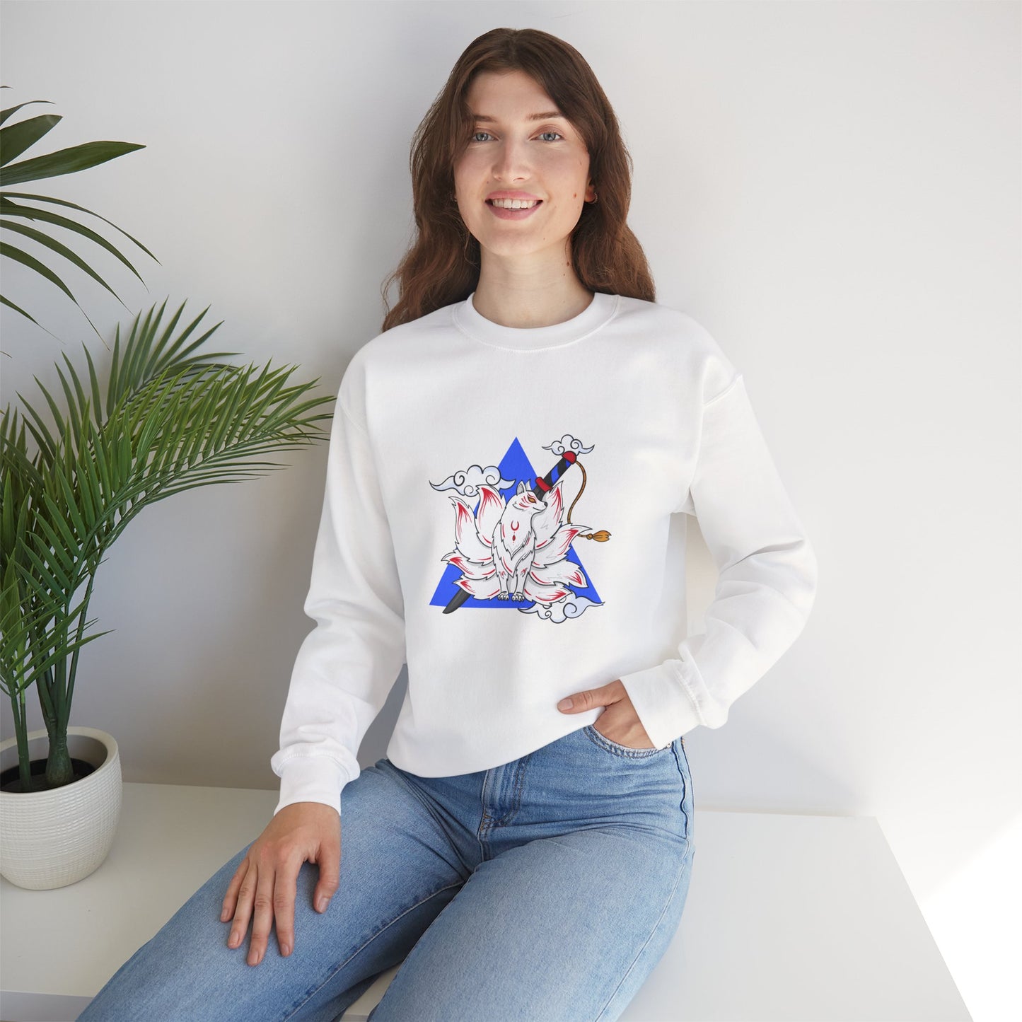 Anime Fox Spirit Unisex Crewneck Sweatshirt