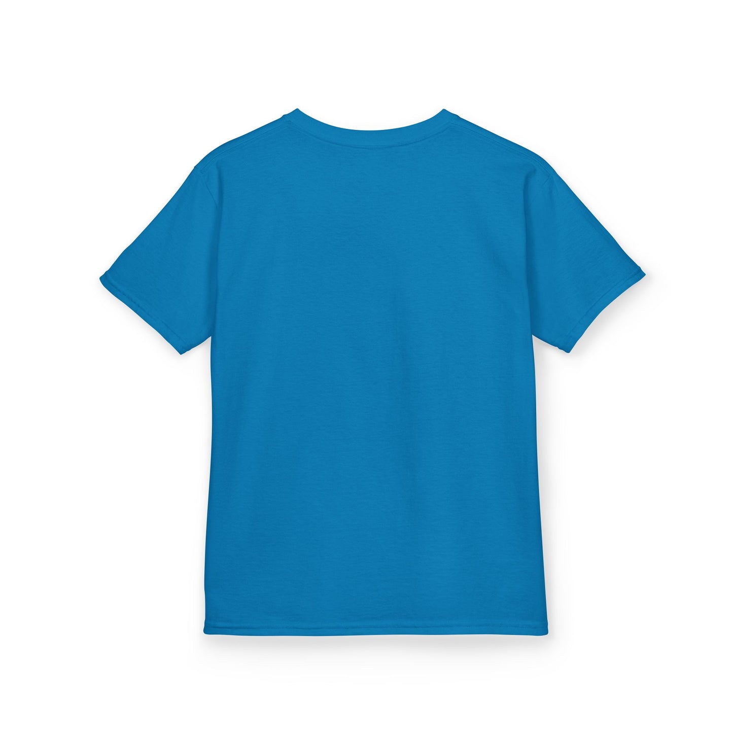 Kids Heavy Cotton Teal T-Shirt with a Graphic Design