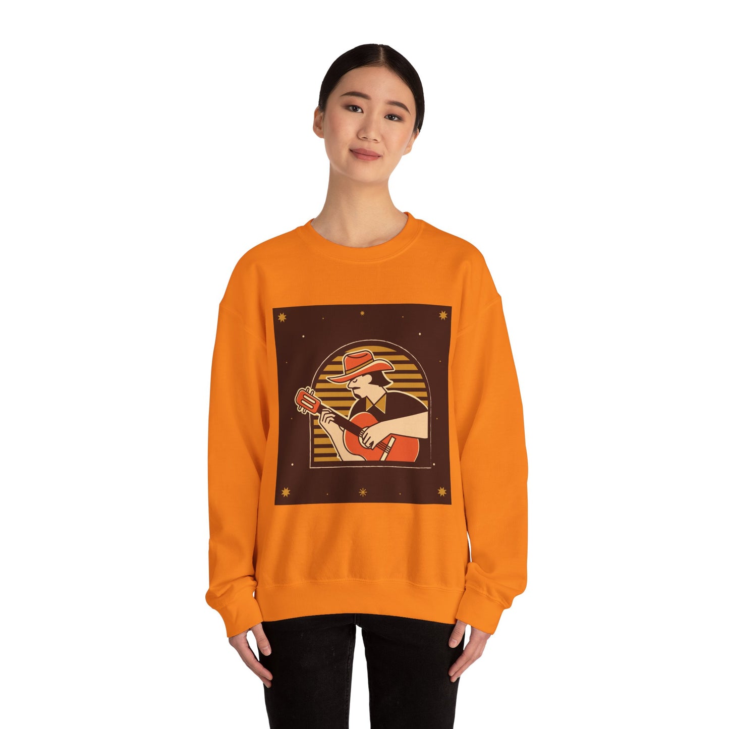 Retro Musician Graphic Unisex Crewneck Sweatshirt