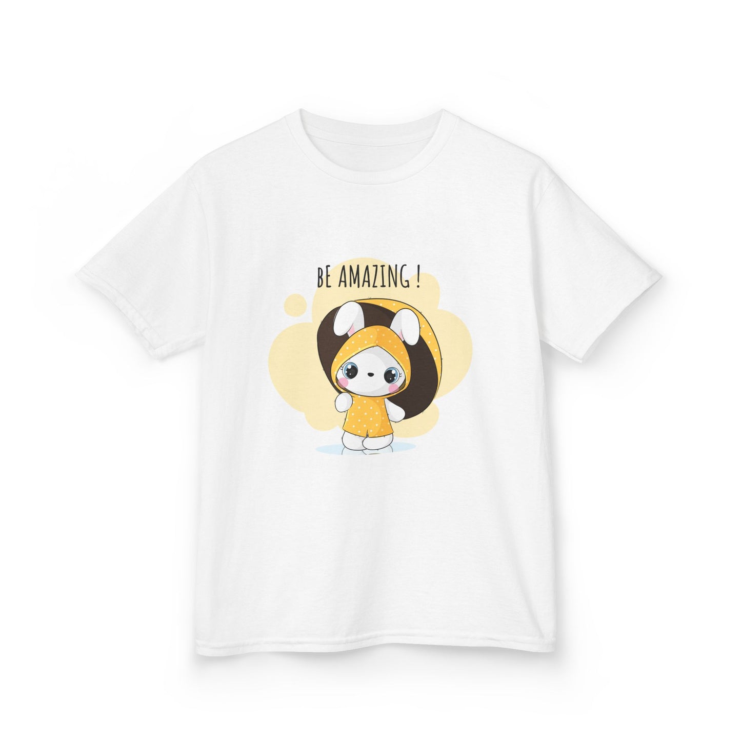 Yellow Kids Heavy Cotton t-shirt with a Cartoon Character