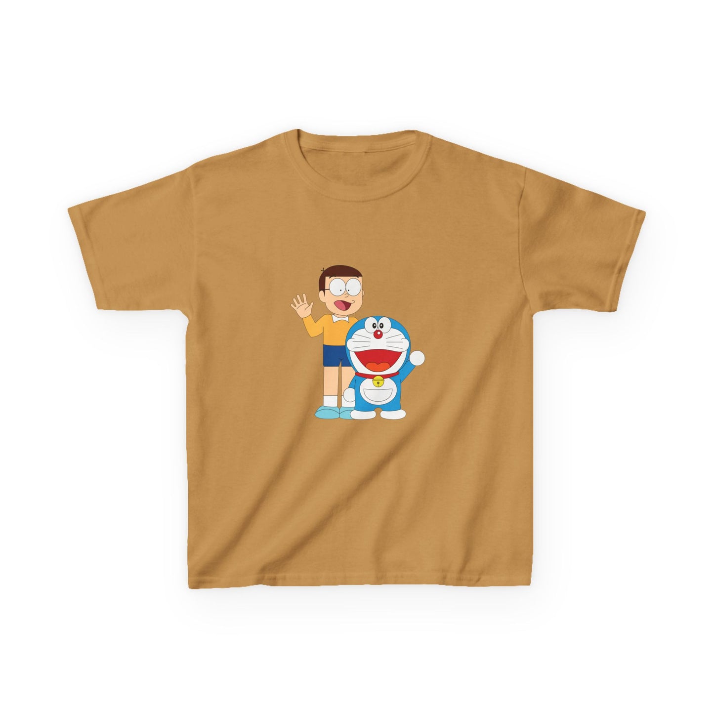 Kids Heavy Cotton Teal T-Shirt with a Graphic Design