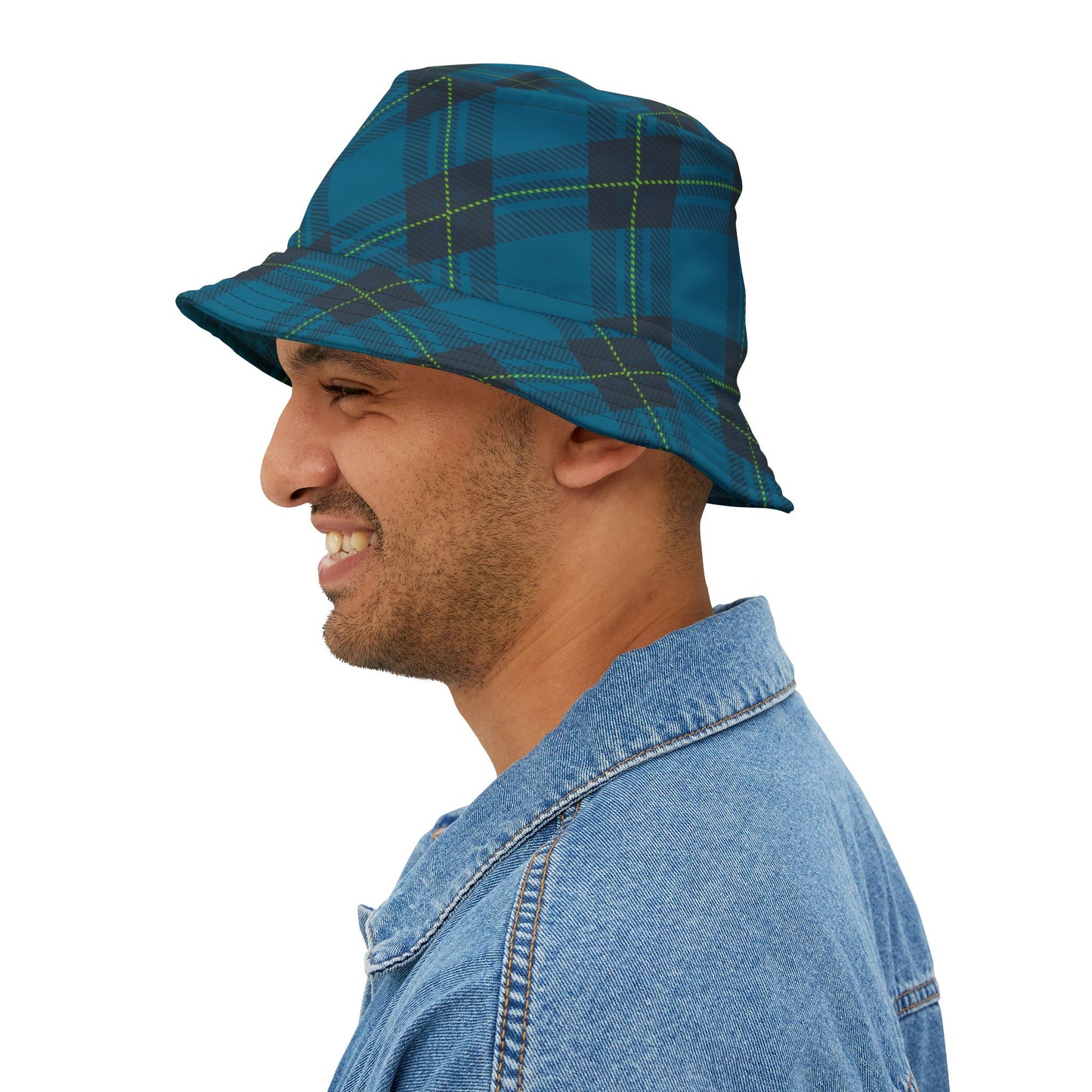 Blue Plaid Bucket Hat
