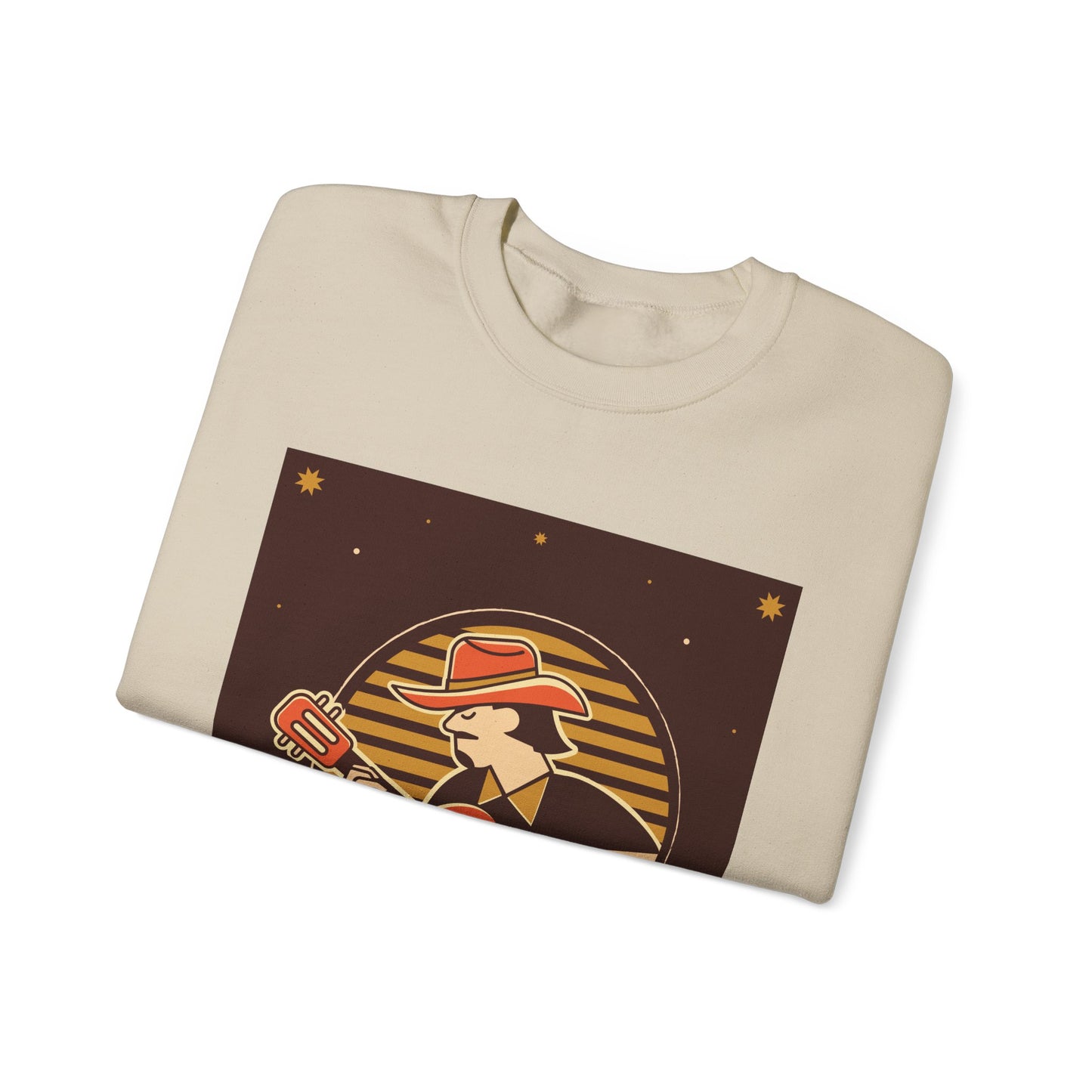 Retro Musician Graphic Unisex Crewneck Sweatshirt