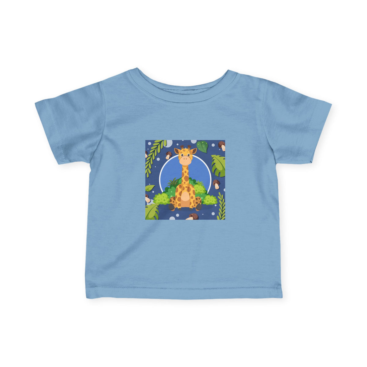 Cute Jungle Giraffe Kids Cotton T-Shirt