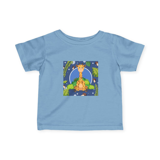 Cute Jungle Giraffe Kids Cotton T-Shirt