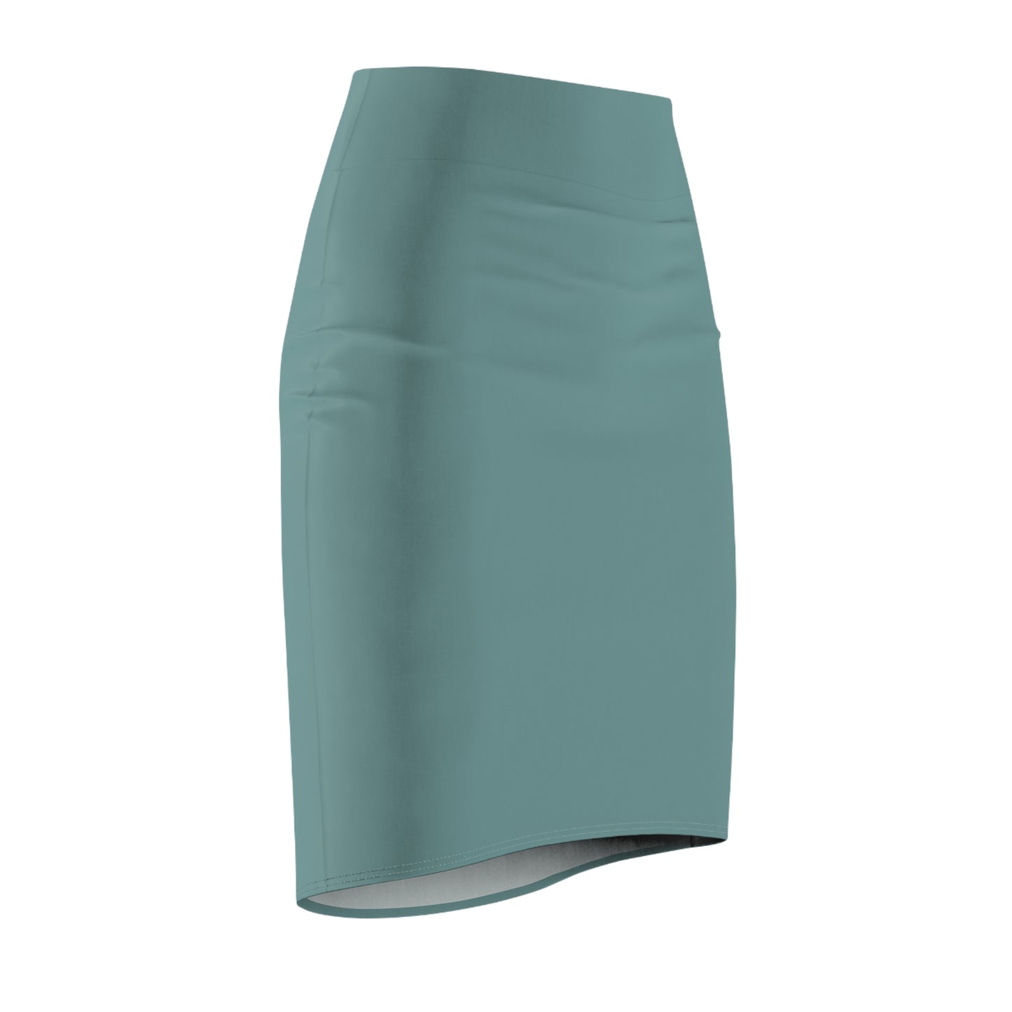 Teal Blue Pencil Skirt for Women
