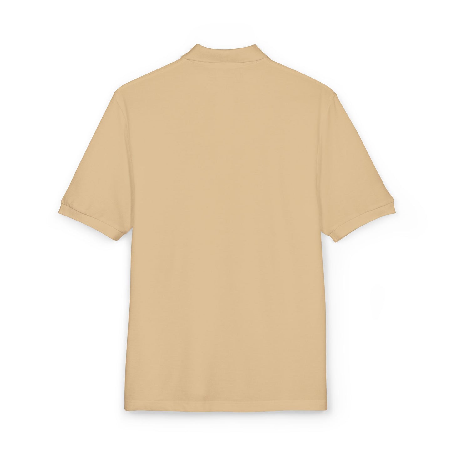 Embroidered Calm Wave Polo Shirt  Minimal Coastal Logo Golf & Casual Polo