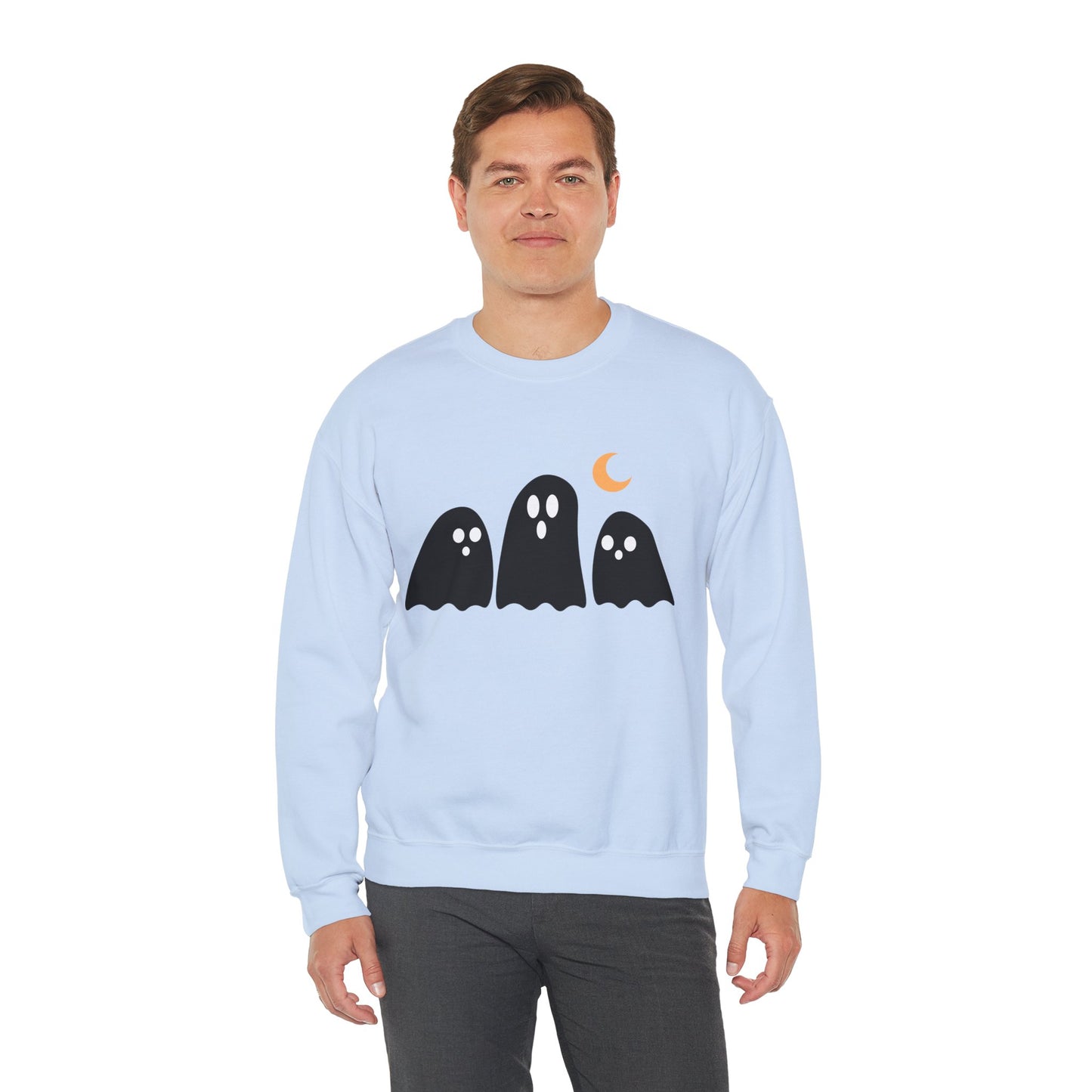 Kawaii Ghost Halloween Unisex Crewneck Sweatshirt