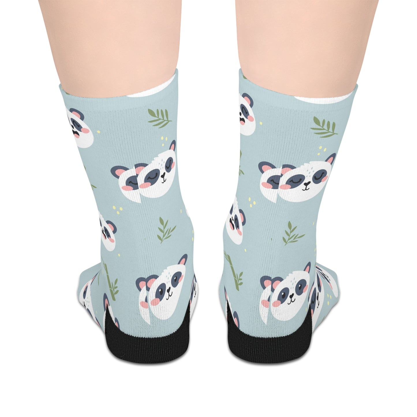 Panda-patterned Mid-length Socks
