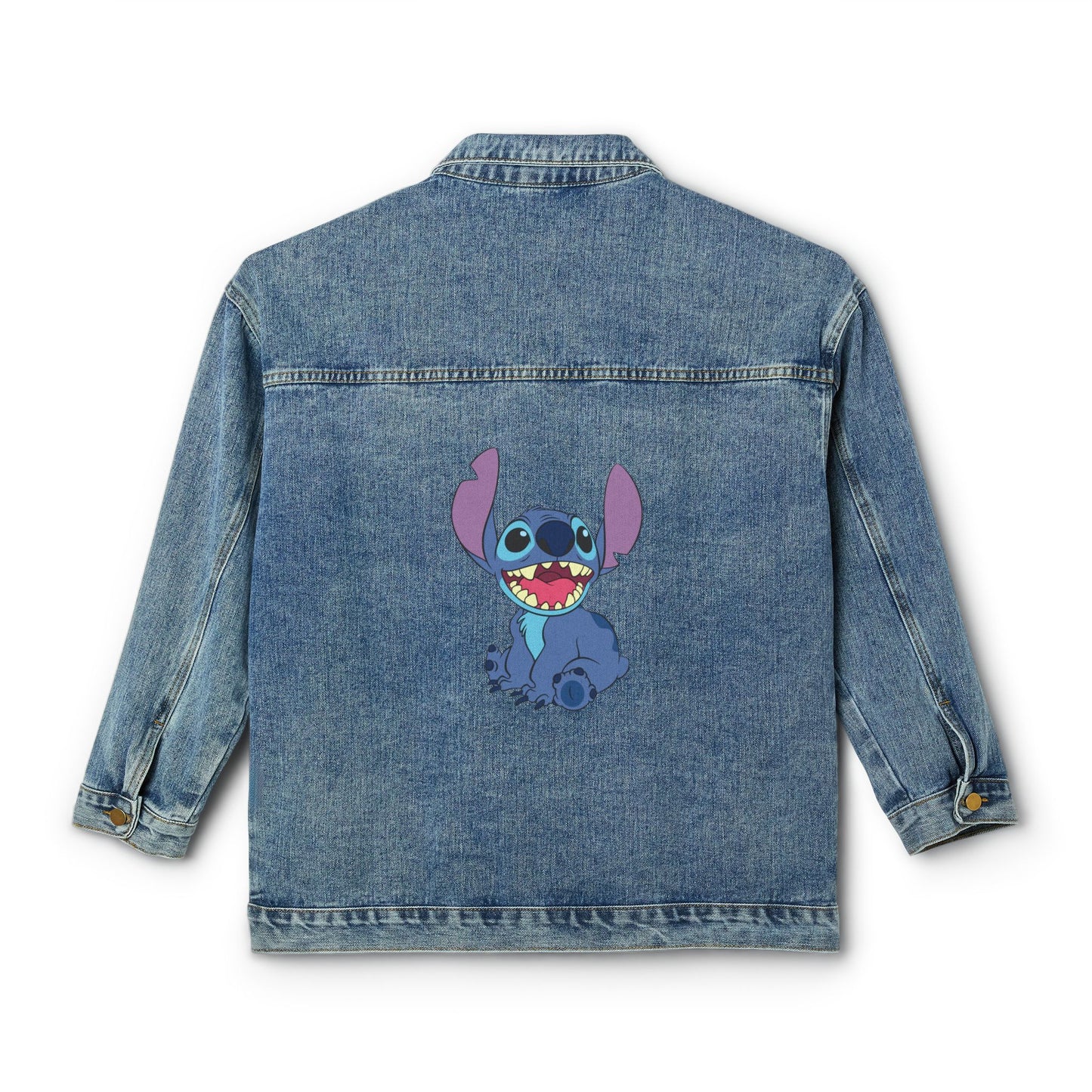 Stitch Women’s Oversized Denim Jacket for Casual Street Style