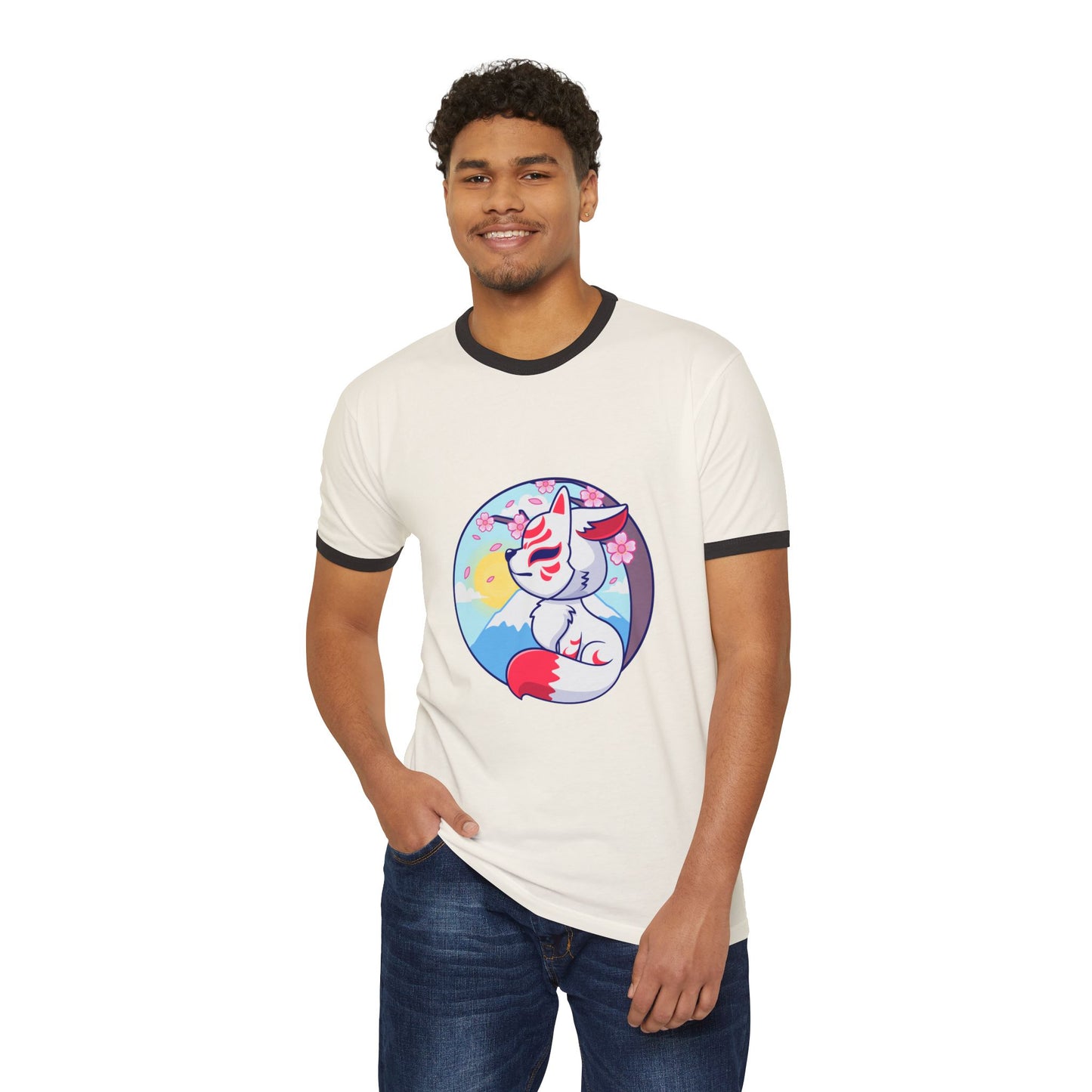 Unisex Cotton Ringer T-Shirt for Retro Casual Style
