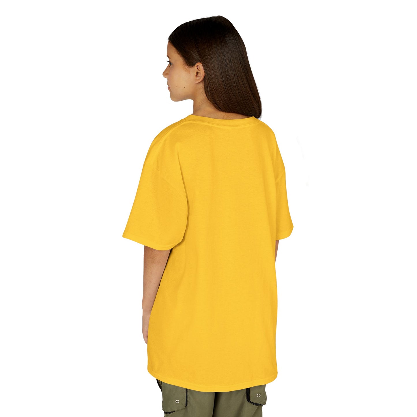 Yellow Kids Heavy Cotton t-shirt with a Cartoon Character