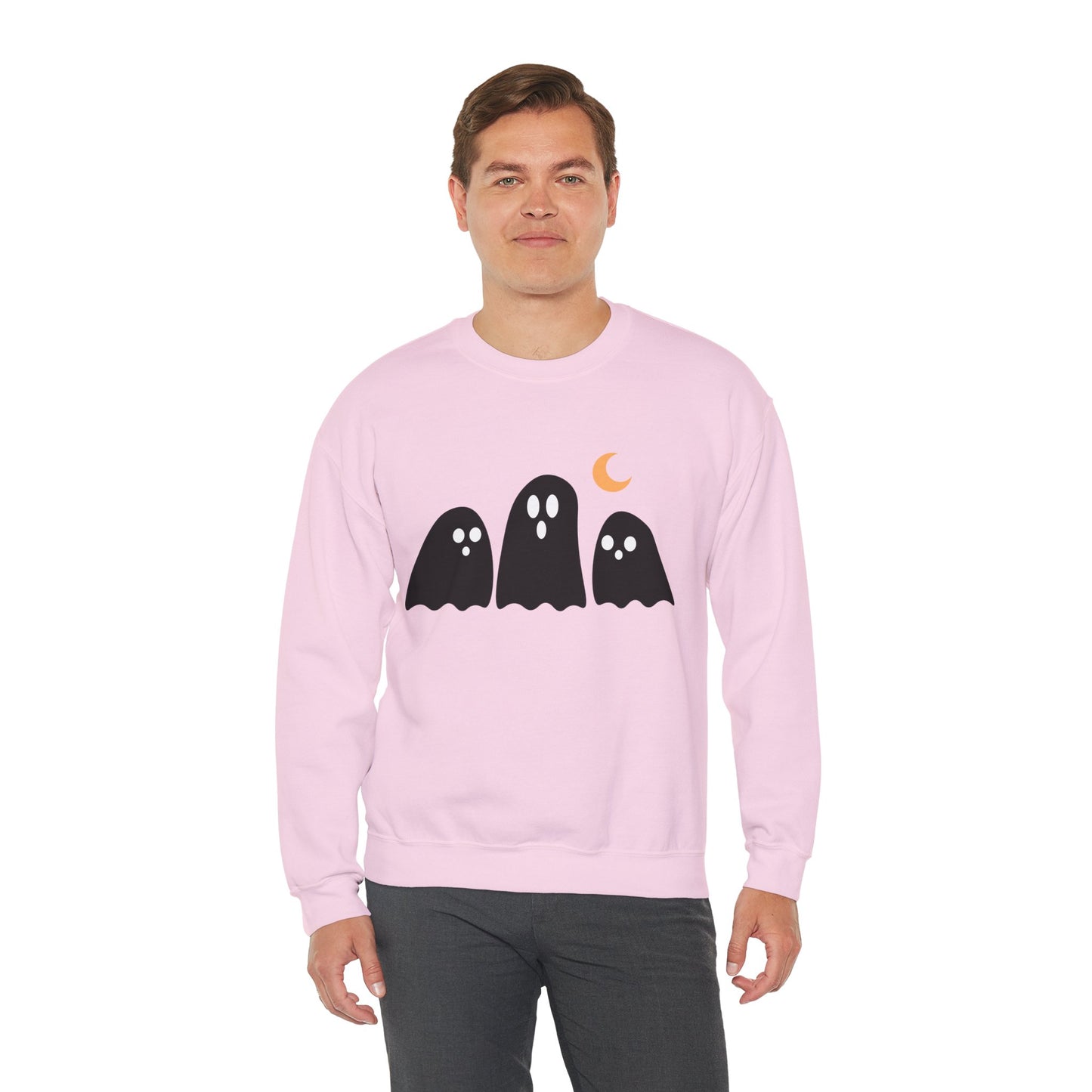 Kawaii Ghost Halloween Unisex Crewneck Sweatshirt