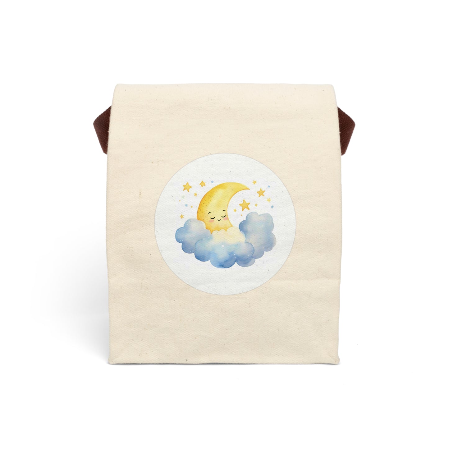Sleepy Moon Printed Canvas Lunch Bag
