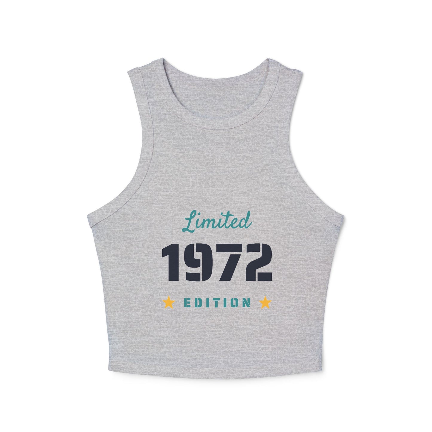 Limited Edition 1972 Women's Micro Rib Racer Tank Top, Retro Tank, Vintage Style, Summer Top, Unique Gift, Casual Wear