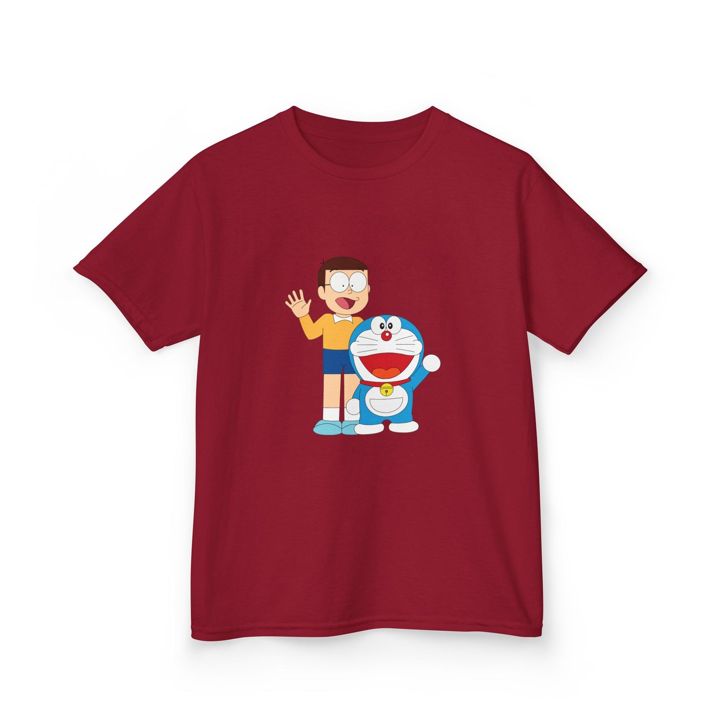 Kids Heavy Cotton Teal T-Shirt with a Graphic Design