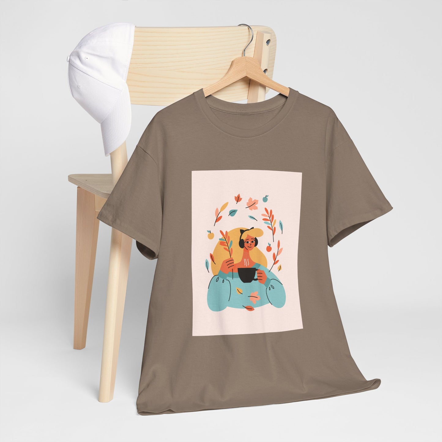 Unisex Cozy Bear Illustration Heavy Cotton T-Shirt