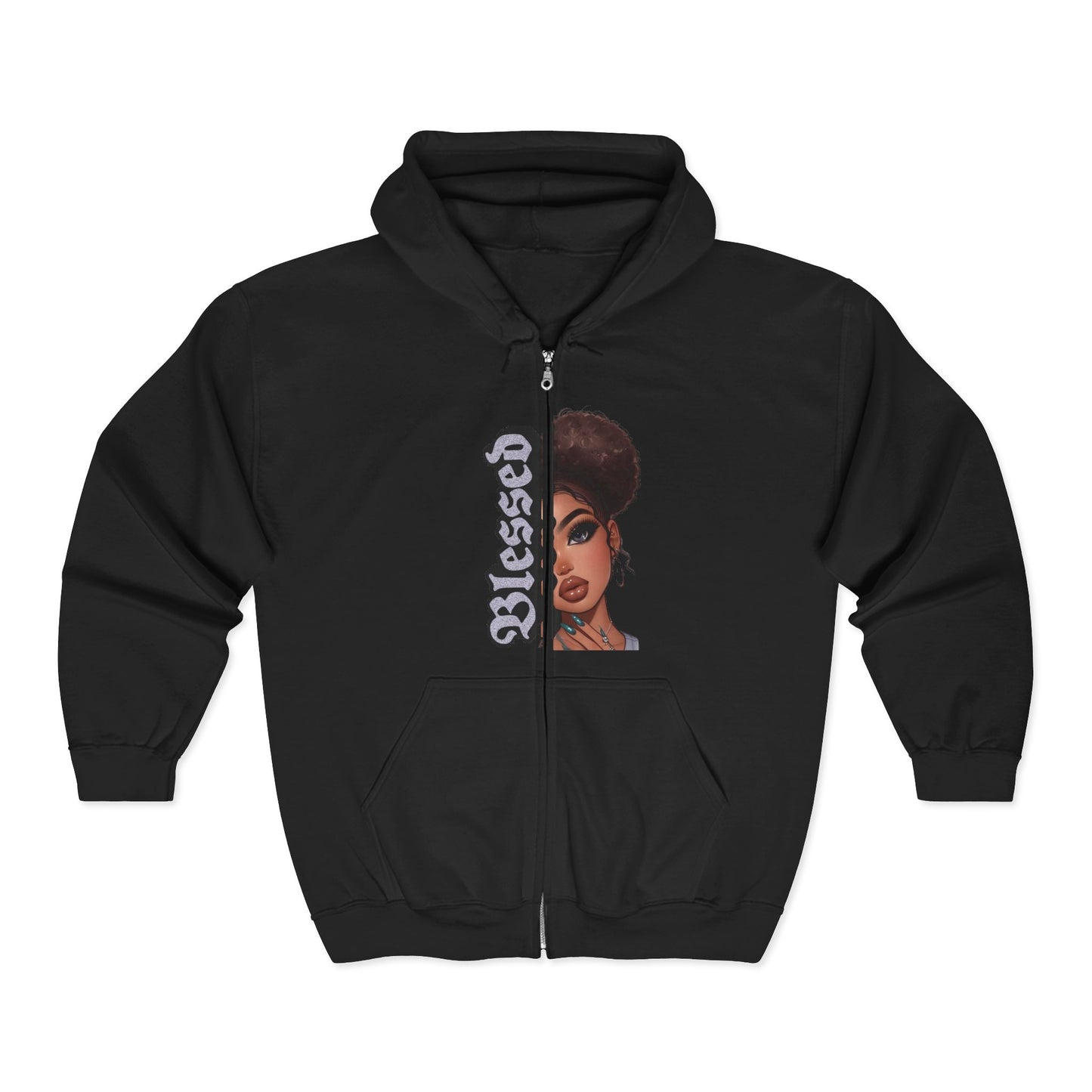 Blessed Hustle Zip Hoodie