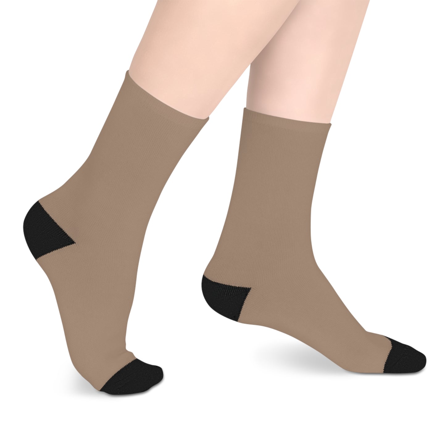 Beige Mid-length Socks