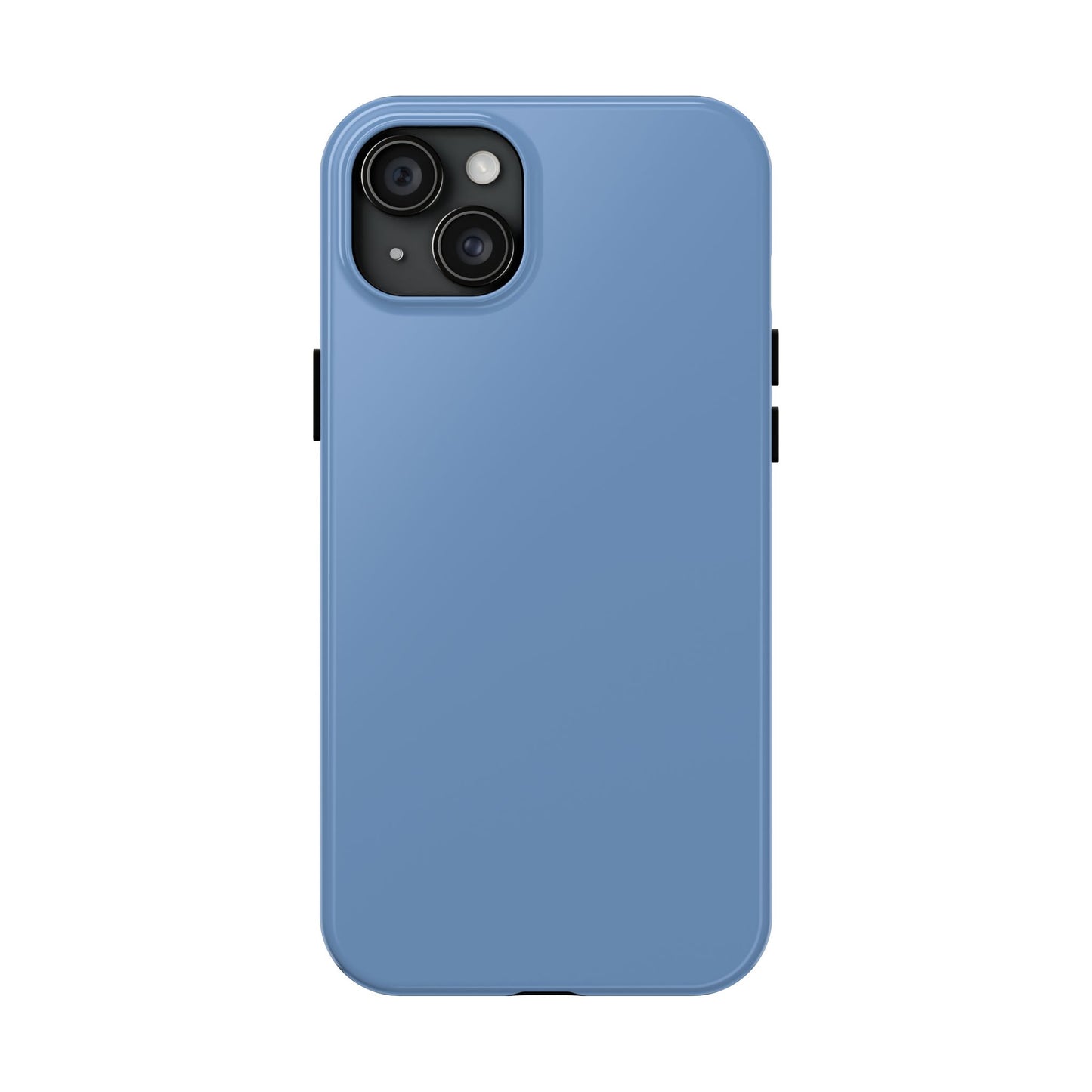 Blue phone case on a white background