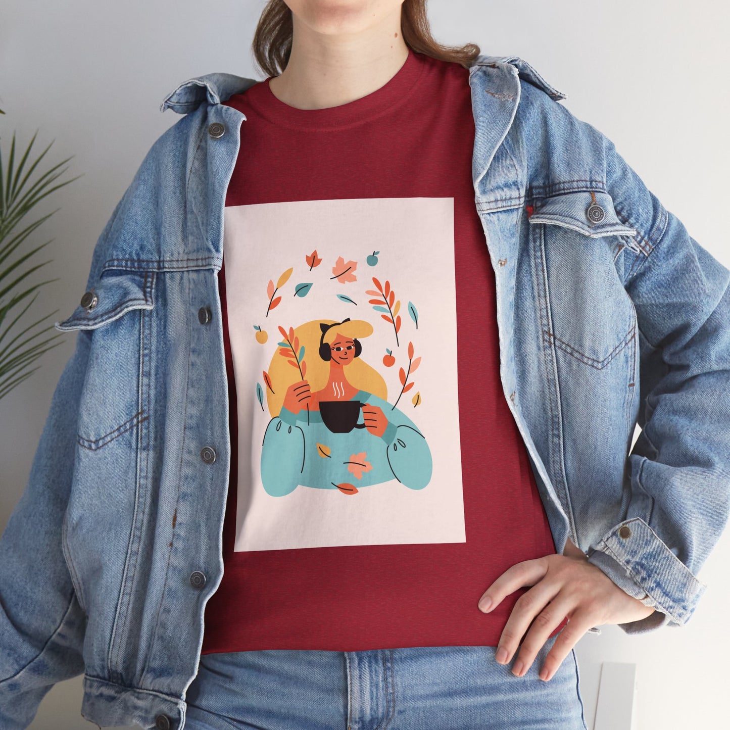 Unisex Cozy Bear Illustration Heavy Cotton T-Shirt