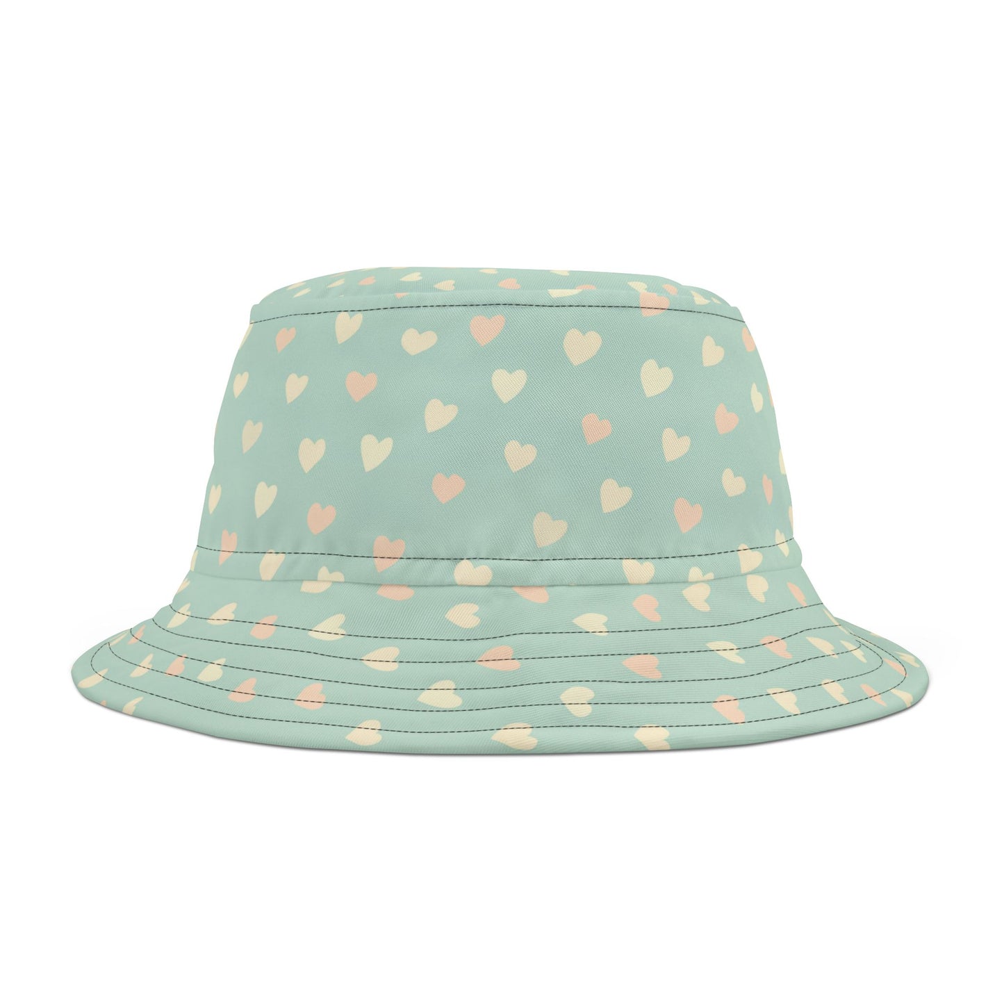 Bucket Hat Heart Pattern