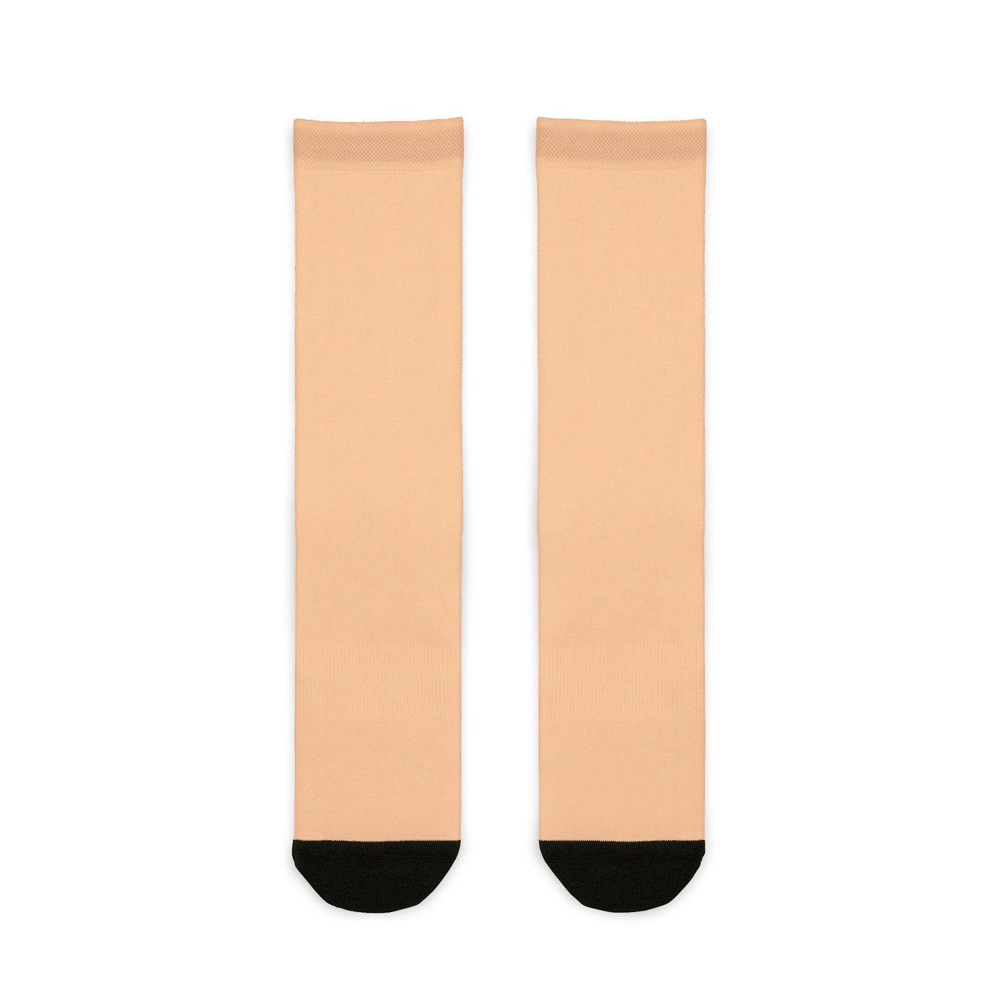 Pair of beige  Sublimation Crew Socks