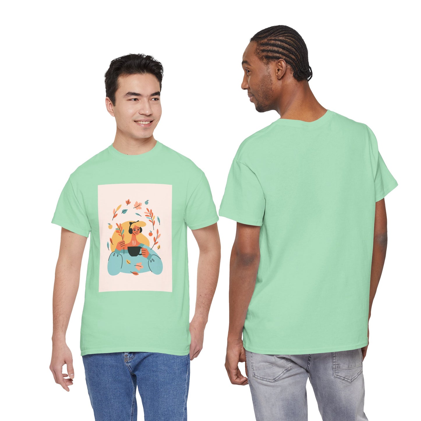 Unisex Cozy Bear Illustration Heavy Cotton T-Shirt
