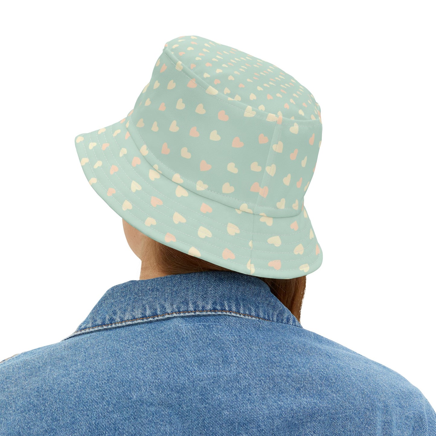 Bucket Hat Heart Pattern
