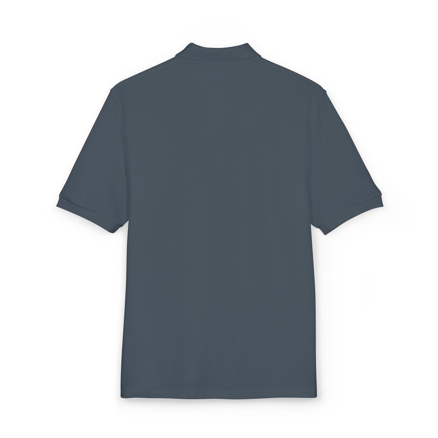 Embroidered Calm Wave Polo Shirt  Minimal Coastal Logo Golf & Casual Polo